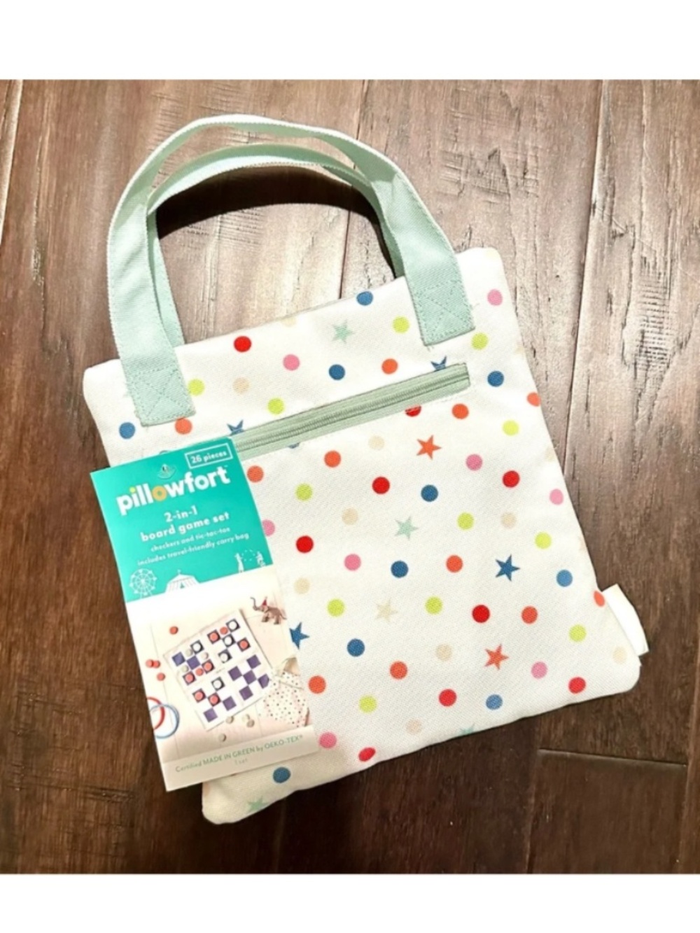 NEW Target Pillowfort 2 in 1 Checker Board Tic Tac Toe and Travel Canvas
